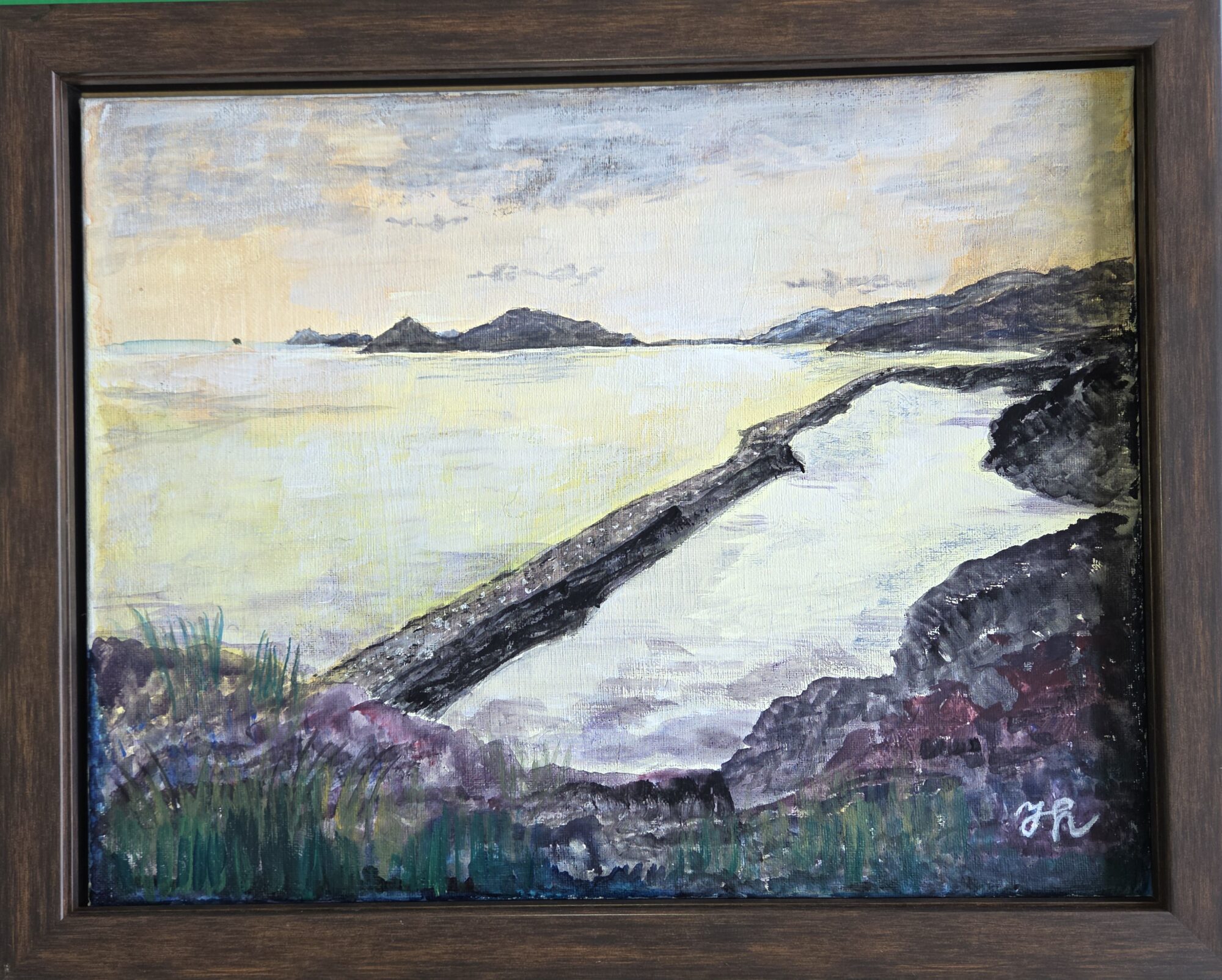 里文化協会長賞　夕暮れの田之尻からトンボロを望む